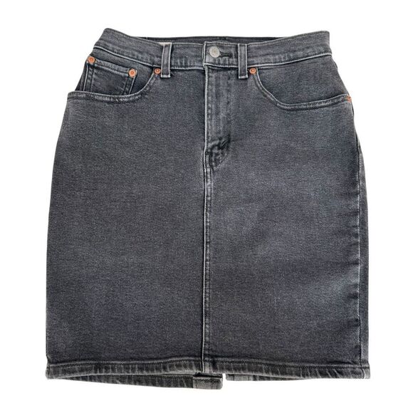 Levi’s black stretch denim washed back slit size 27 - Picture 1 of 8